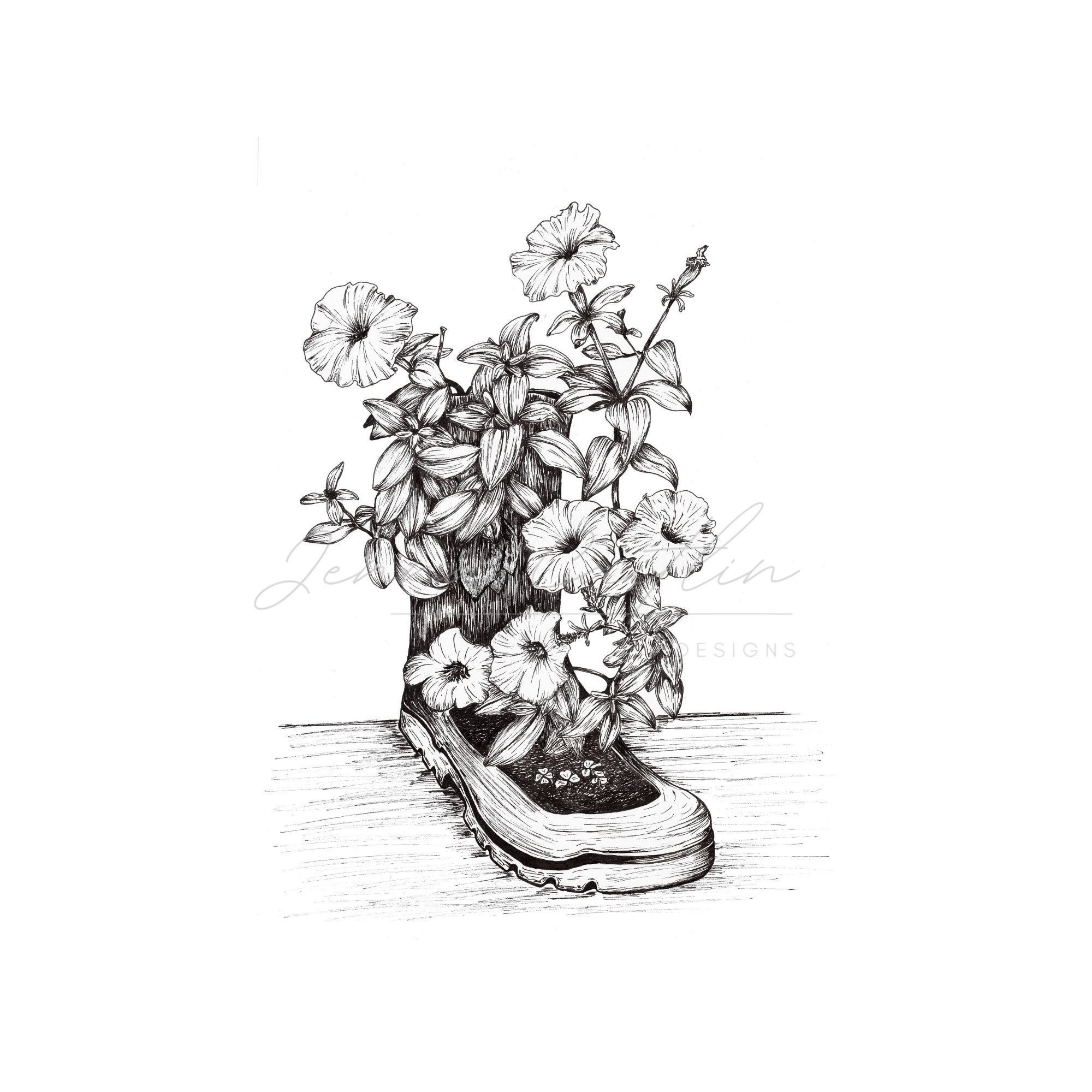 Flowers in a Gumboot - Image 2