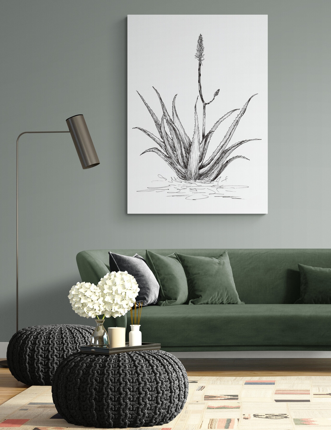 Aloe with One Flower