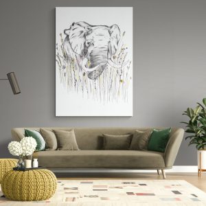 Elephant with Water Colours