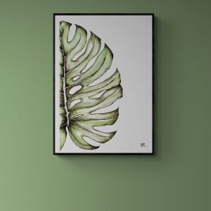 Watercolour Monstera Leaf 2