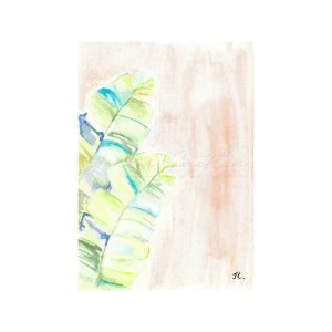 Watercolour Banana Leaves