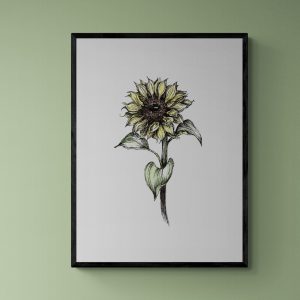 Watercolour Sunflower 1